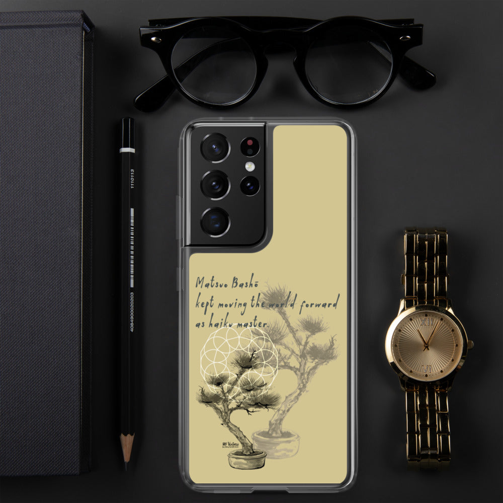 Matsuo Basho Haiku With Bonsai on Samsung Phone Case