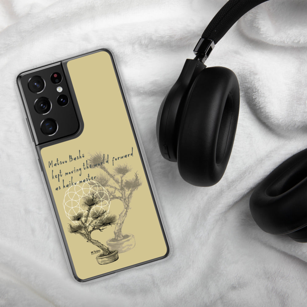 Matsuo Basho Haiku With Bonsai on Samsung Phone Case