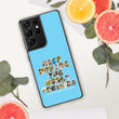 Baby Animals Keep Moving The World Forward In Blue on Samsung Phone Case