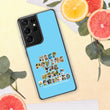 Baby Animals Keep Moving The World Forward In Blue on Samsung Phone Case