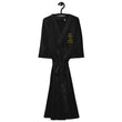 Keep Moving The World Forward In Gold Embroidery on Satin Robe