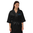 Win In Sapphire Embroidery on Satin Robe