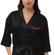 Explore In Amber Embroidery on Satin Robe