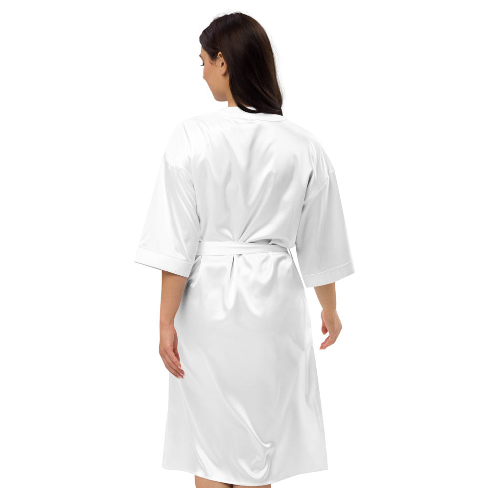 Remember In Celluloid Embroidery on Satin Robe