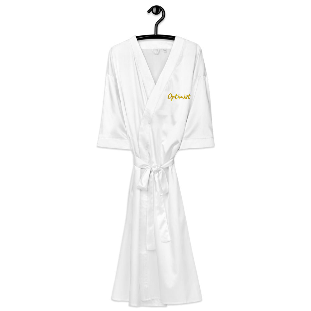 Optimist In Gold Embroidery on Satin Robe