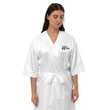 Win In Sapphire Embroidery on Satin Robe