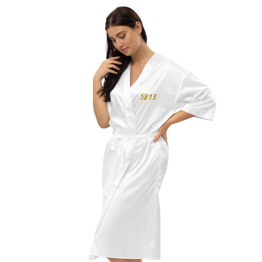 5813 In Gold Embroidery on Satin Robe