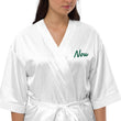 Now In Emerald Embroidery on Satin Robe