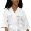 5813 In Pearl Embroidery on Satin Robe