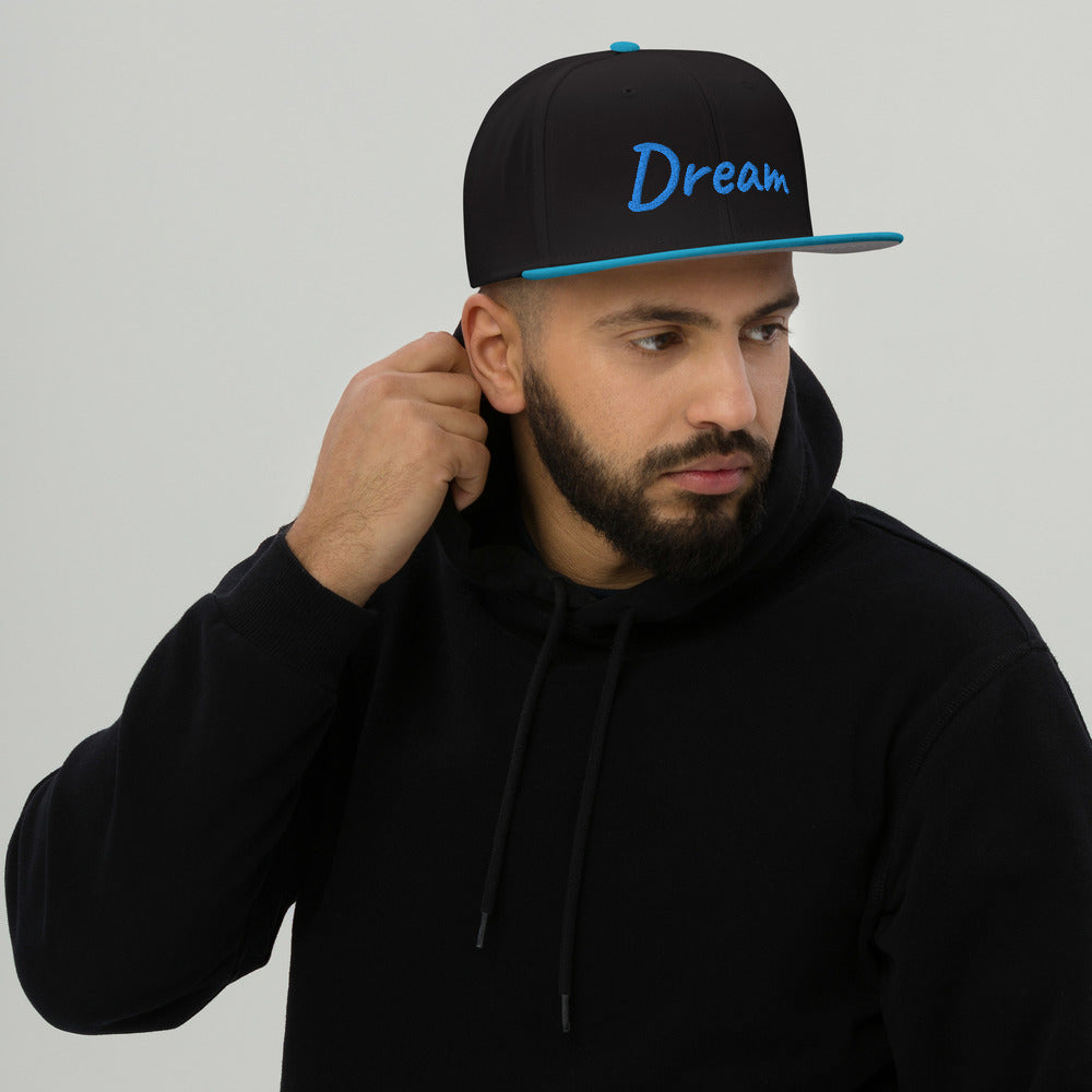 Dream In Sapphire Embroidery on Snapback Cap