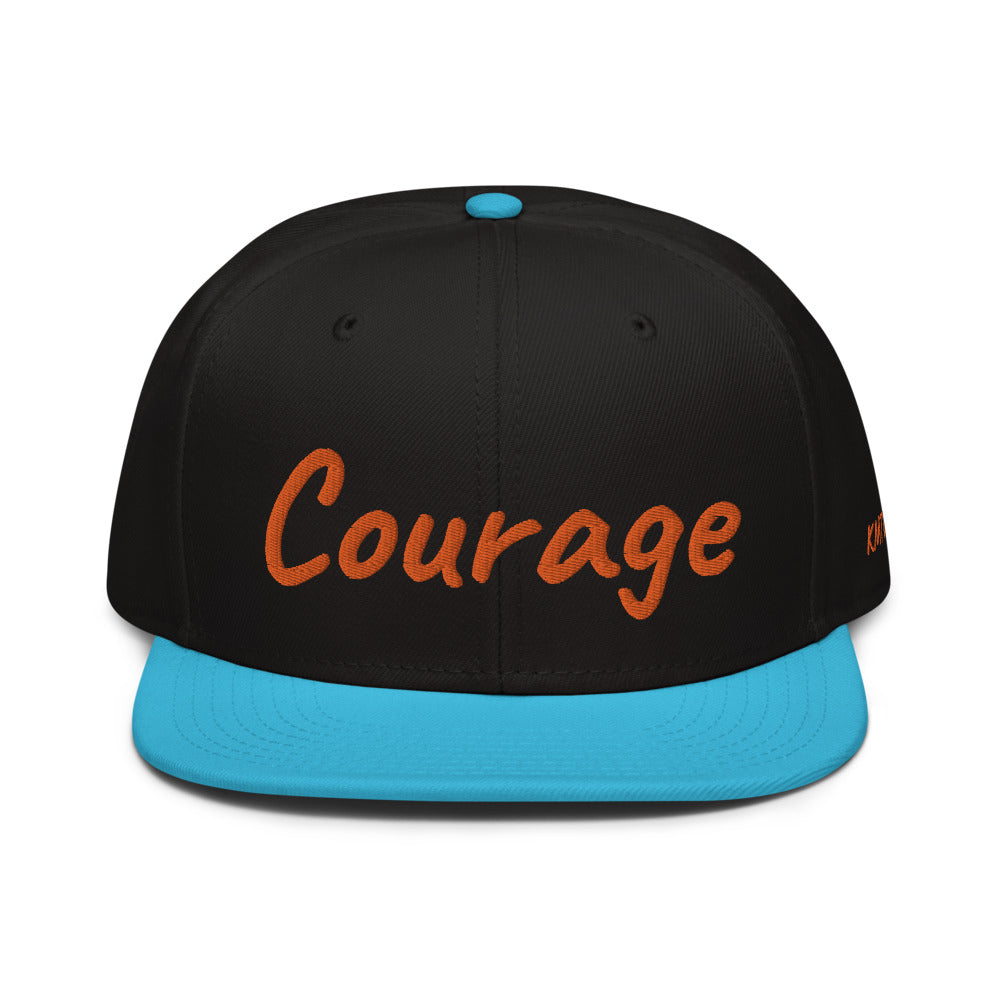 Courage In Amber Embroidery on Snapback Cap