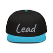 Lead In Silver Embroidery on Snapback Cap