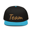 Team In Celluloid Embroidery on Snapback Cap