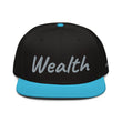 Wealth In Silver Embroidery on Snapback Cap