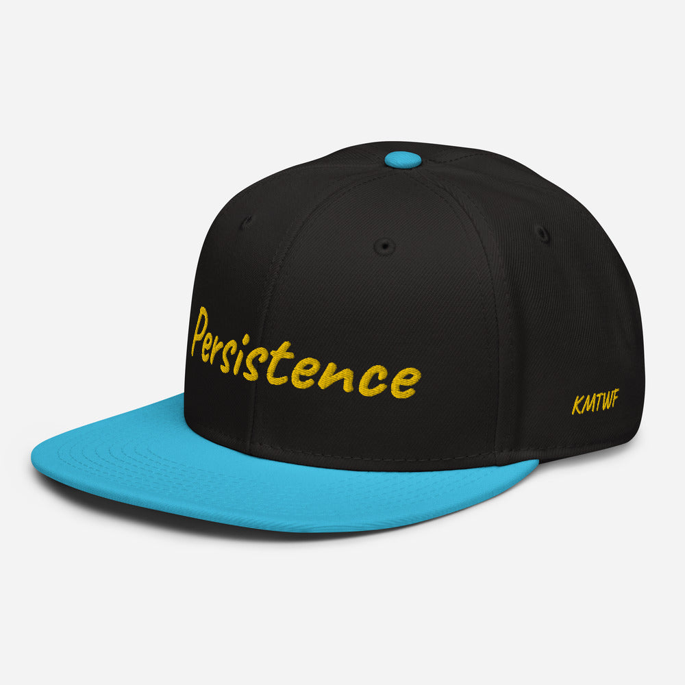 Persistence In Gold Embroidery on Snapback Cap