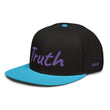 Truth In Amethyst Embroidery on Snapback Cap