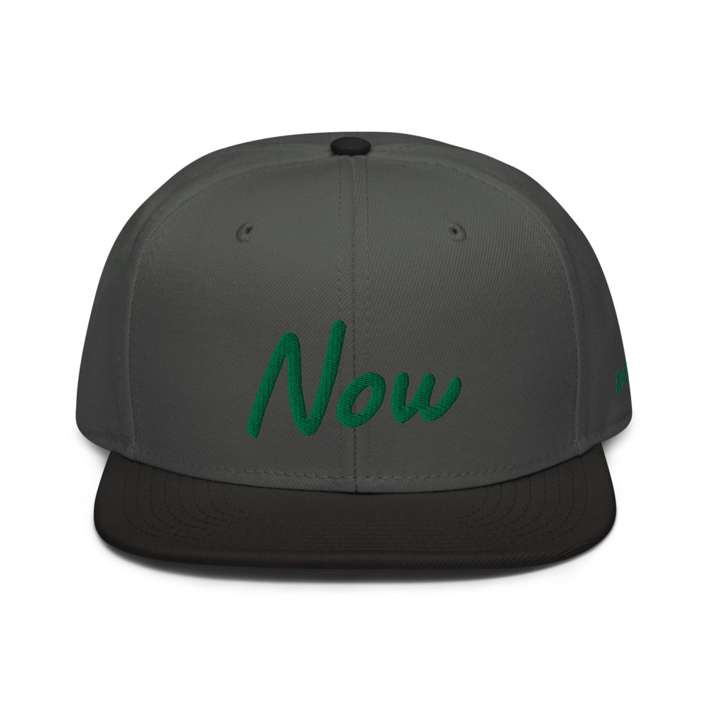 Now In Emerald Embroidery on Snapback Cap