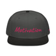 Motivation In Star Rose Quartz Embroidery on Snapback Cap