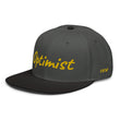 Optimist In Gold Embroidery on Snapback Cap