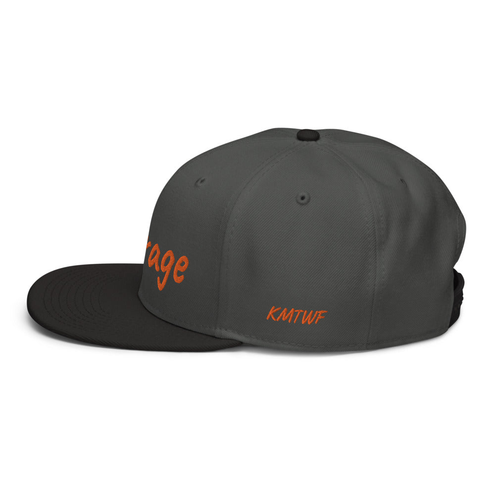 Courage In Amber Embroidery on Snapback Cap