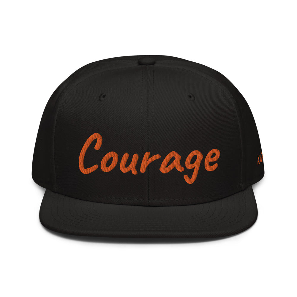 Courage In Amber Embroidery on Snapback Cap