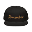 Remember In Celluloid Embroidery on Snapback Cap