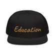 Education In Copper Embroidery on Snapback Cap