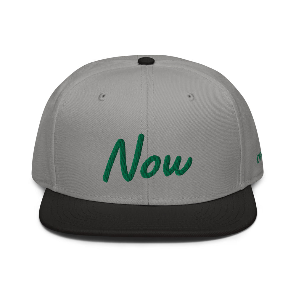 Now In Emerald Embroidery on Snapback Cap