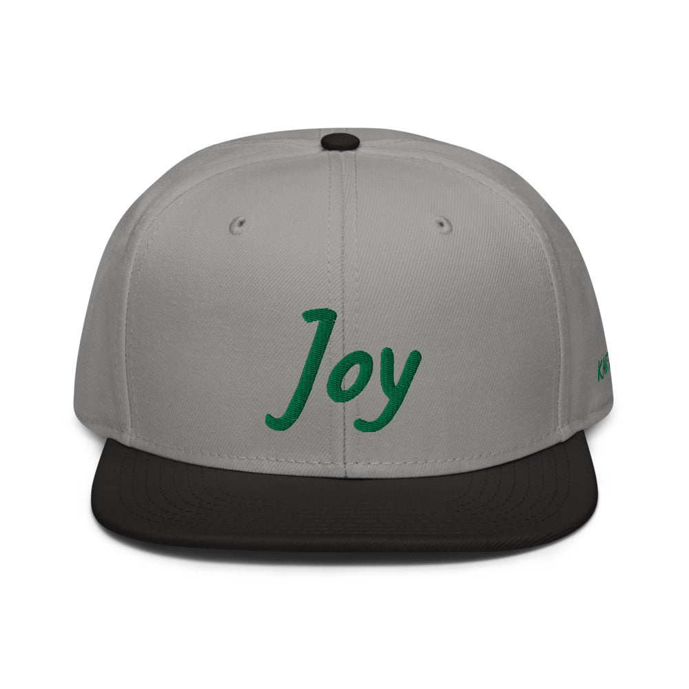 Joy In Emerald Embroidery on Snapback Cap