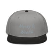 Money & Wealth In Silver Embroidery on Snapback Cap