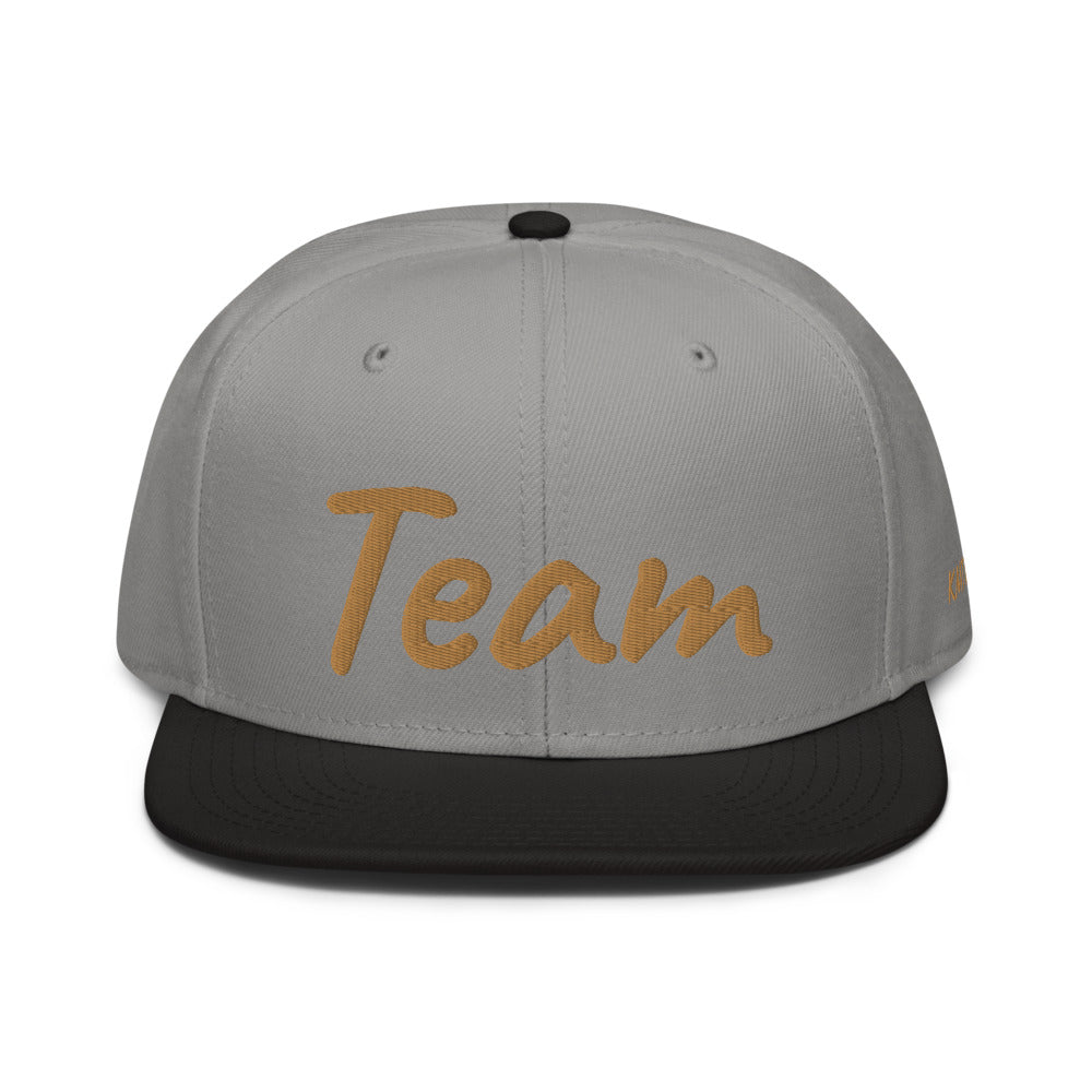 Team In Celluloid Embroidery on Snapback Cap