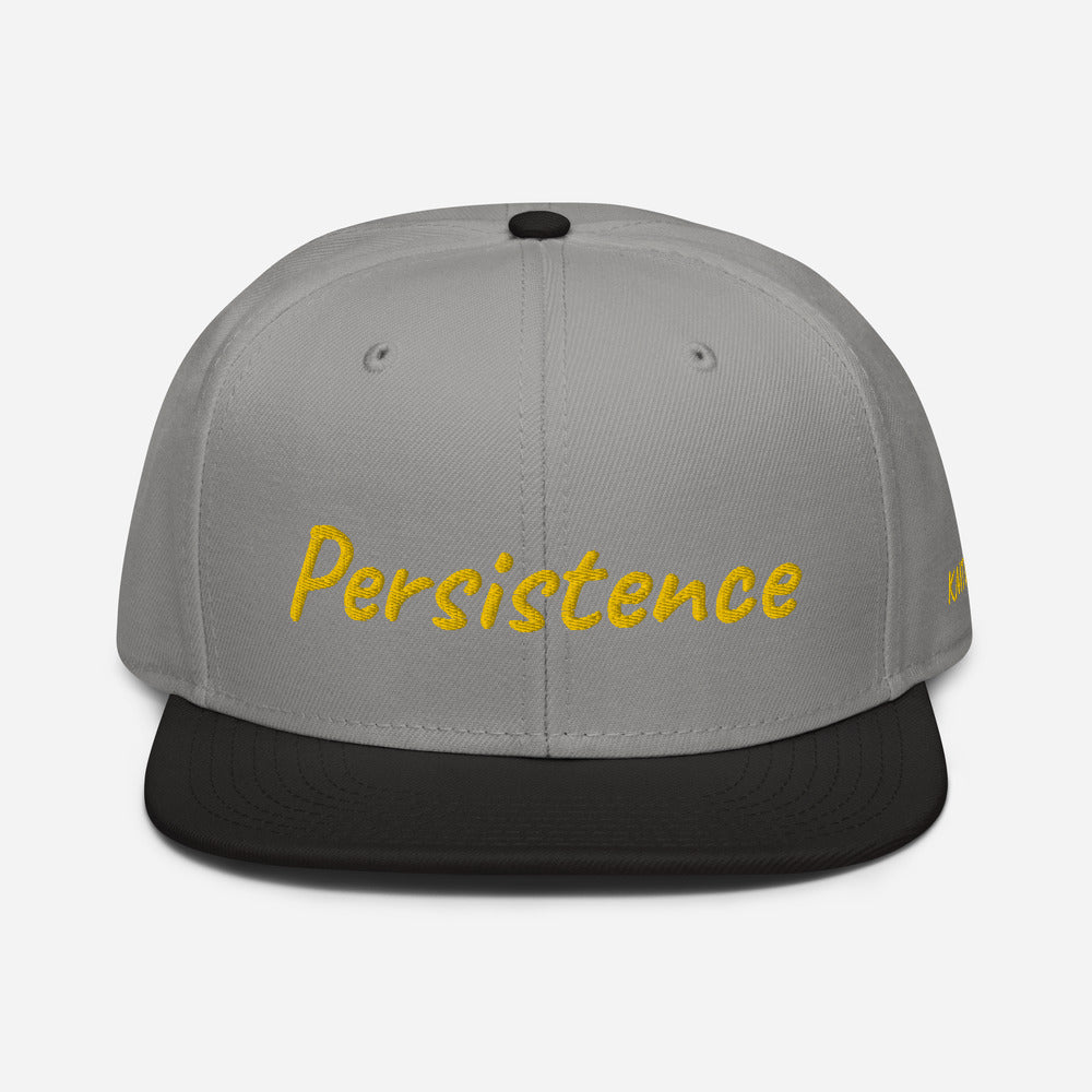 Persistence In Gold Embroidery on Snapback Cap