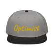 Optimist In Gold Embroidery on Snapback Cap