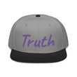 Truth In Amethyst Embroidery on Snapback Cap