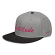 Gratitude In Star Rose Quartz Embroidery on Snapback Cap