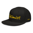 Optimist In Gold Embroidery on Snapback Cap