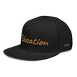 Education In Copper Embroidery on Snapback Cap