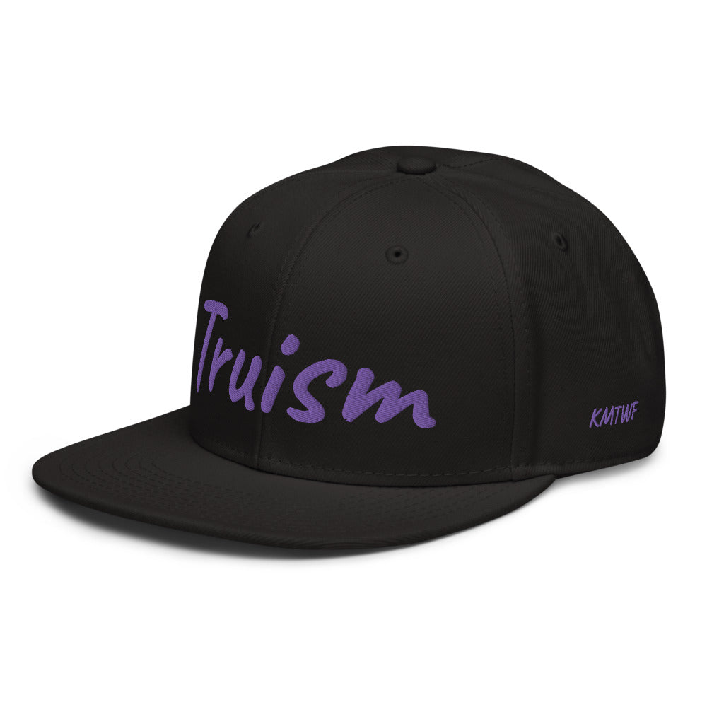 Truism In Amethyst Embroidery on Snapback Cap