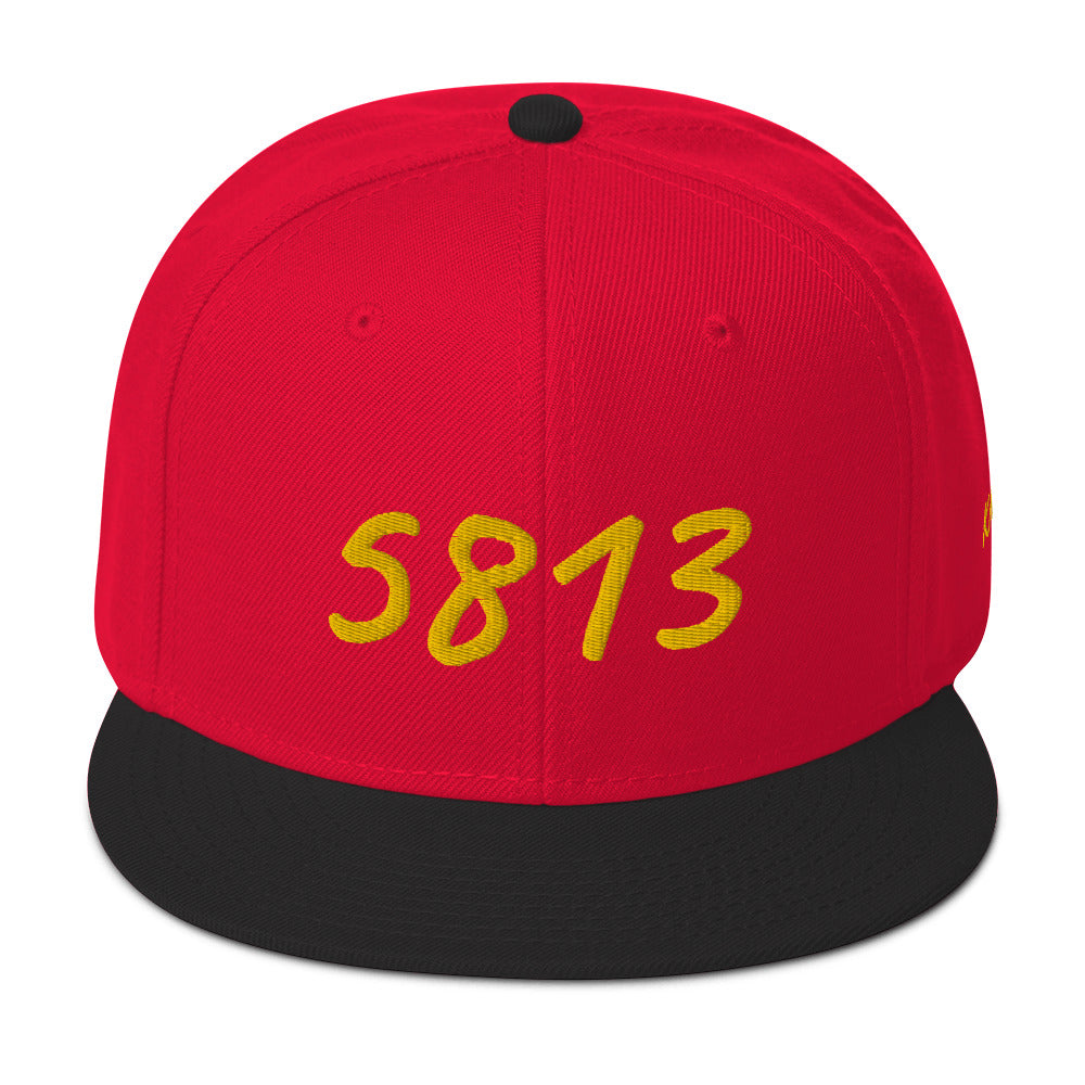 5813 In Gold Embroidery on Snapback Cap