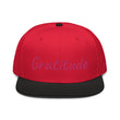 Gratitude In Star Rose Quartz Embroidery on Snapback Cap