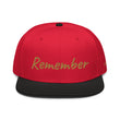 Remember In Celluloid Embroidery on Snapback Cap