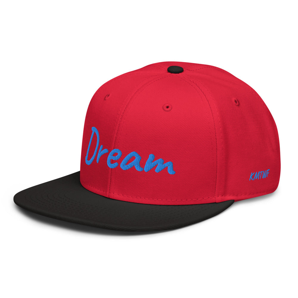 Dream In Sapphire Embroidery on Snapback Cap