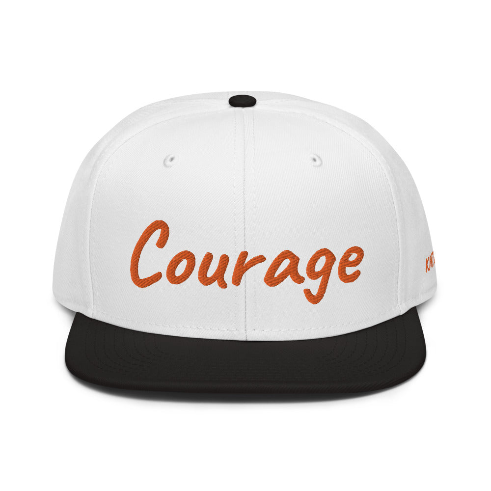 Courage In Amber Embroidery on Snapback Cap