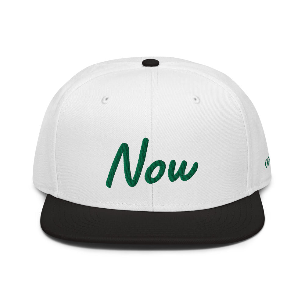 Now In Emerald Embroidery on Snapback Cap