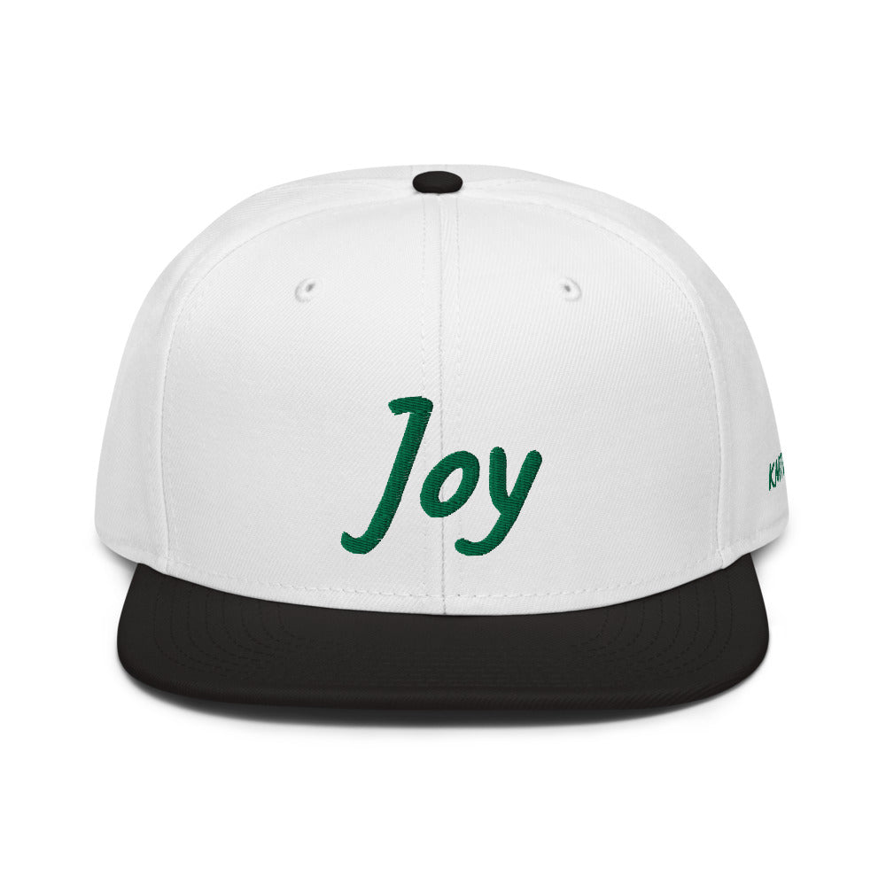 Joy In Emerald Embroidery on Snapback Cap