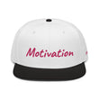 Motivation In Star Rose Quartz Embroidery on Snapback Cap