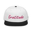 Gratitude In Star Rose Quartz Embroidery on Snapback Cap