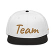 Team In Celluloid Embroidery on Snapback Cap