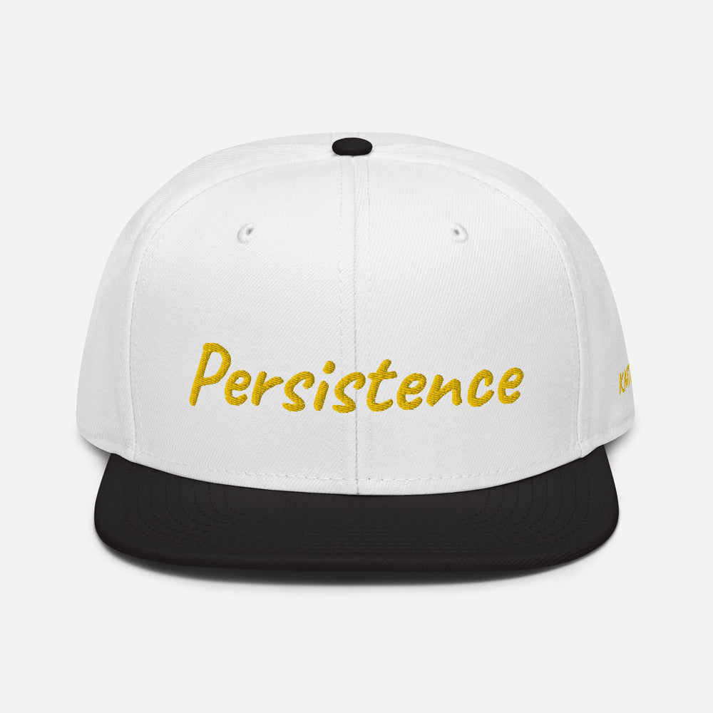 Persistence In Gold Embroidery on Snapback Cap