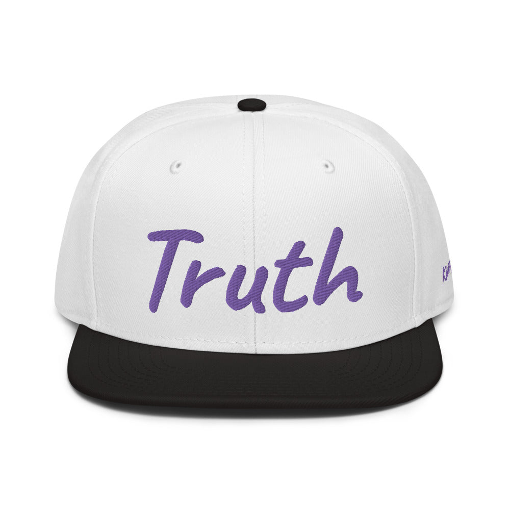 Truth In Amethyst Embroidery on Snapback Cap